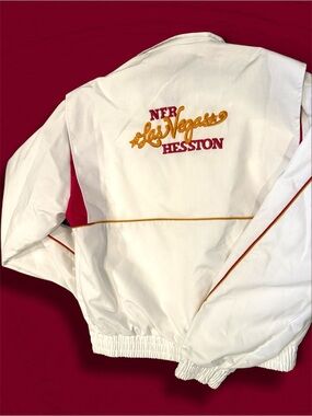 Las Vegas NFR 1988 Hesston Embroidered White Jacket. Unisex